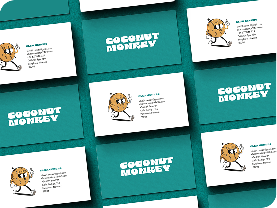 Tarjetas personales Coconut monkey