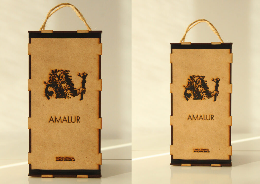 Cara frontal del envase amalur