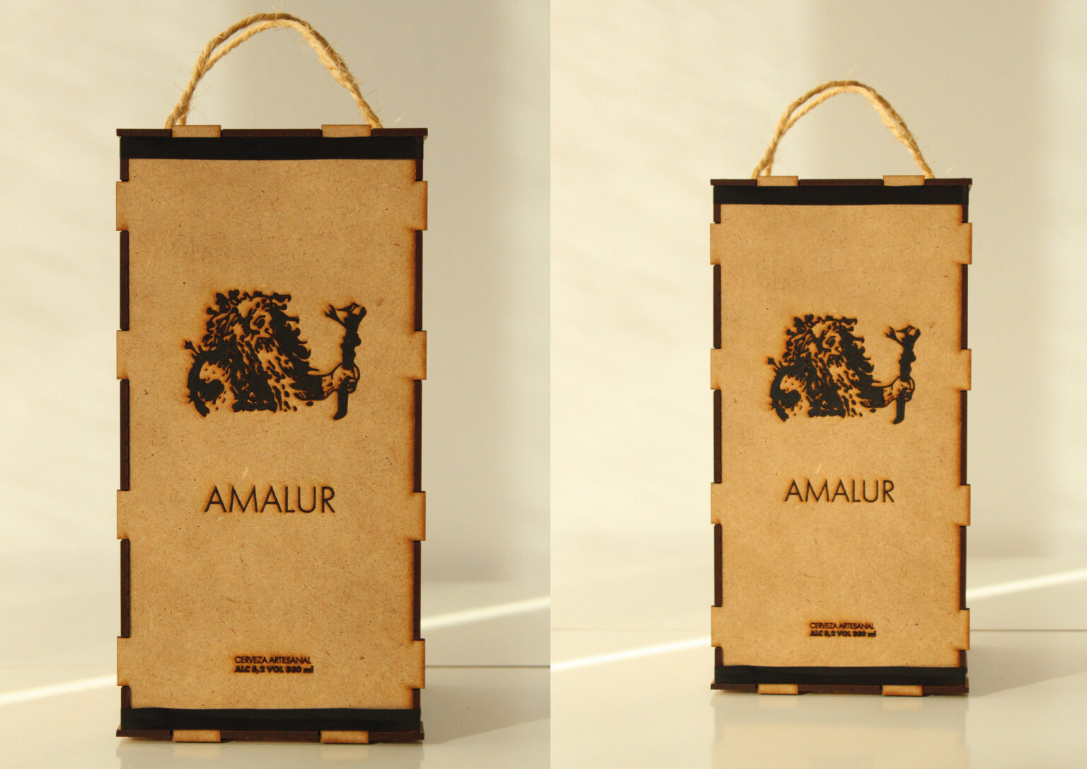Cara frontal del envase amalur